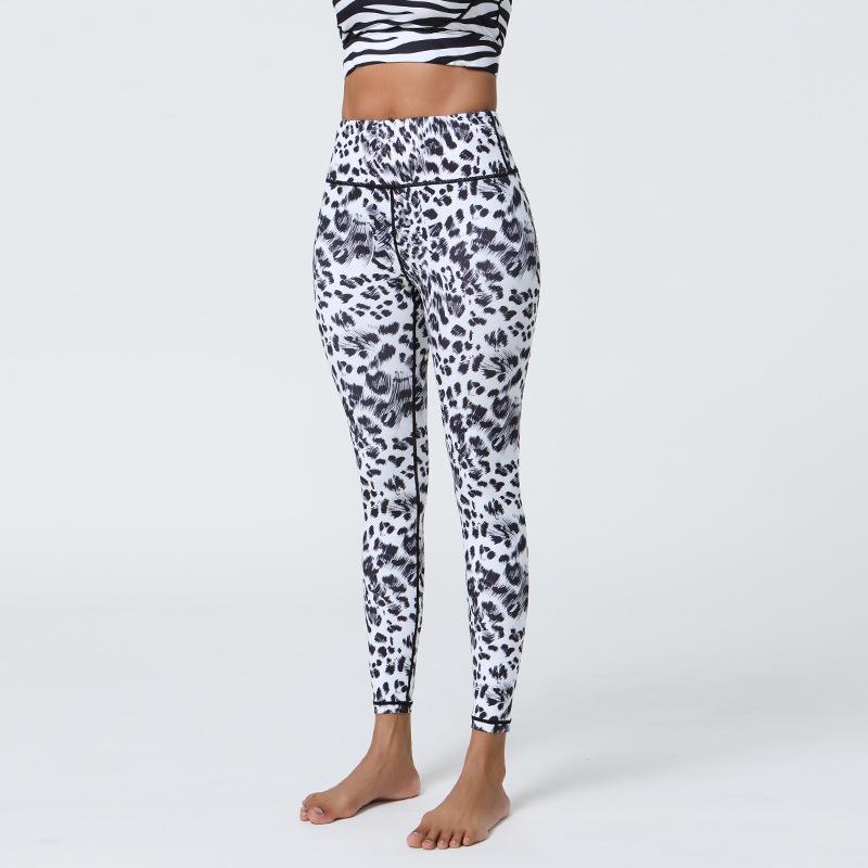 Новые леггинсы для йоги женские телесного цвета с принтом, тонкие спортивные штаны для фитнеса и йоги