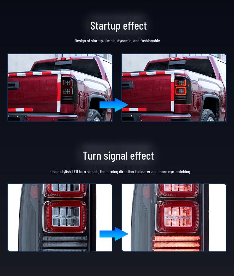 Задние фонари и указатели поворота для 2014-2018 GMC Sierra - Функциональность приветствия и торможения
