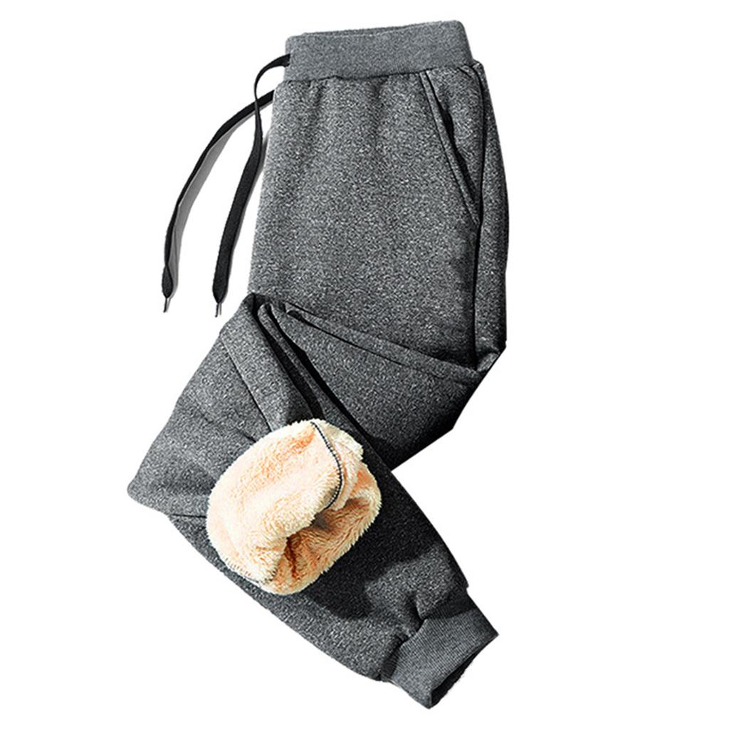 Штаны из овечьего флиса Мужские повседневные брюки Зимние спортивные брюки Мужские брюки больших размеров Мужские брюки-мешковатые корсетные спортивные штаны