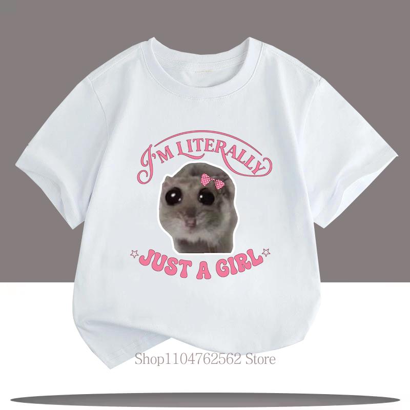 Cute Mouse Printed Pattern Children Tshirts Summer Girls Casual Fashion Funny Colorful Tops Kids ONeck Short Sleeve Tshirts