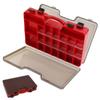 Portable Double Sided 44 Compartments Red Plastic Fishing Tackle Storage Box