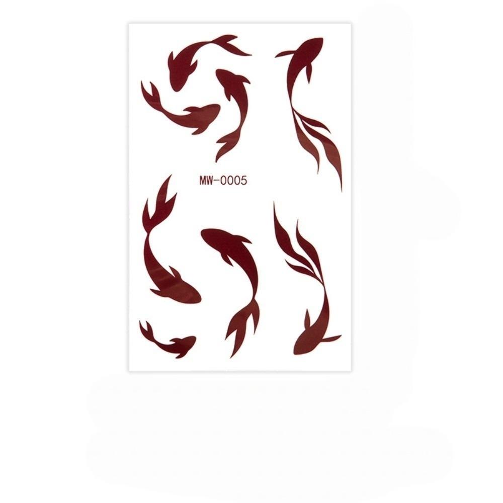 Lace Fake Tattoo Temporary Tattoo Legs Arm Body Art Sticker Red Henna Tattoo Decals Women/Lady