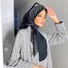 90*90CM Headwrap Muslim Satin Silk Square Scarf Muslim Hijab Women Underscarf Fashion Casual Look Plain Color Tudung Bawl Turban
