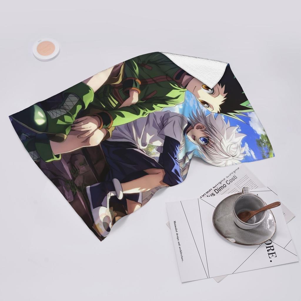 Cartoon Anime Hunter x Hunter Soft Face Towel Quick Dry Pool Bath Cotton Towels Absorbent Quick
