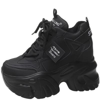 Модные женские кожаные кроссовки на высокой платформе, новые зимние теплые плюшевые зимние туфли на толстой подошве 10 см, повседневные туфли, толстые спортивные кроссовки для папы