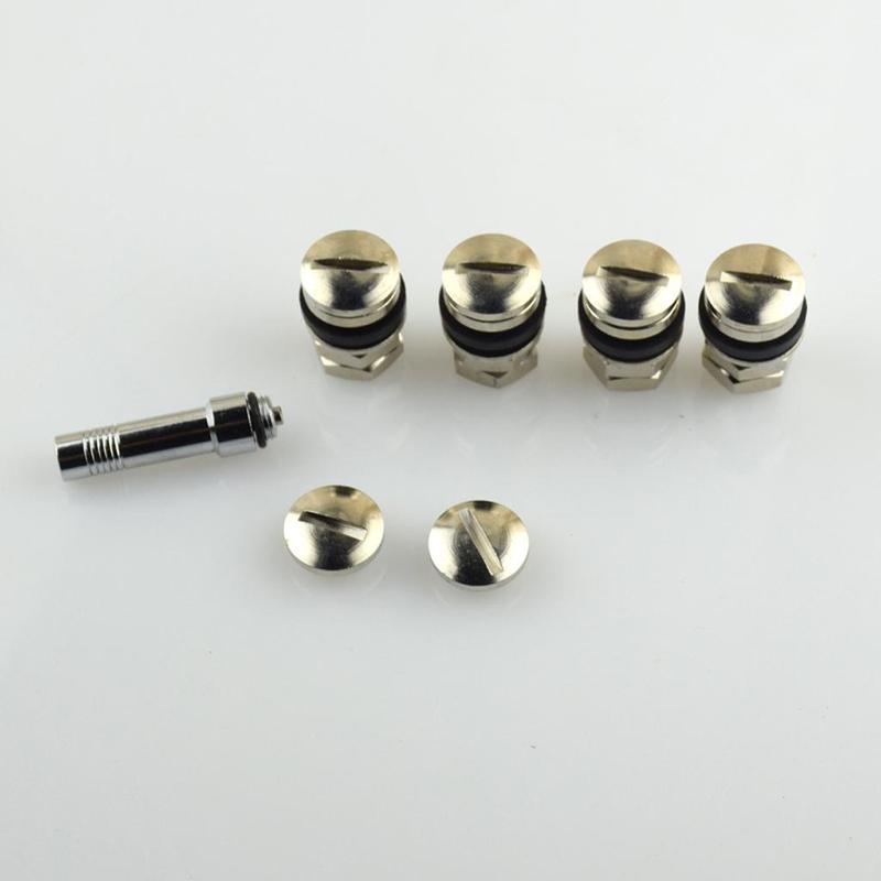7 Pcs/Set Universal Stealth Hidden Flush Mount Car Wheel Tire Valve Stems Caps Auto Wheel Tire Stem Air Valve Caps Copper