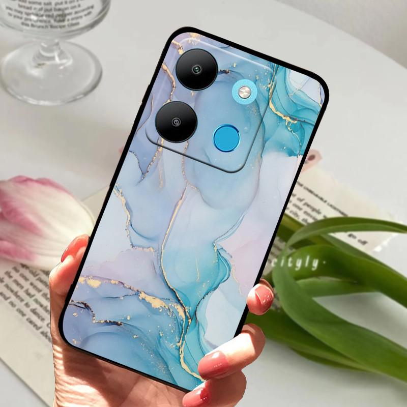 Для Infinix Smart 7 Чехол Роскошный Силиконовый ТПУ Мягкий Телефон Черный Чехол Чехлы Для Infinix Smart7 X6515 Funda Защитный Coque Capa