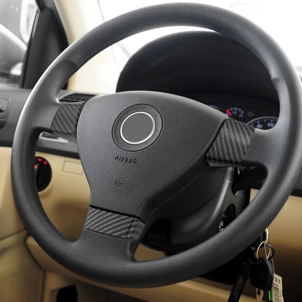 Декоративная наклейка на руль для Volkswagen VW Golf 5 MK5 Passat B6 Jetta Tiguan 2007-2011 ABS Карбоновое волокно Автомобиль