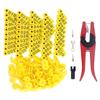 100 Sets Livestock Ear Tag Kit Number Animal Ear Tag with Applicator for Cattle Horse Pig Sheep