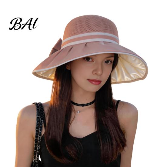 Packable Holiday Headwear Women Hollow Knit Bucket Hat, UV Protection Wide Brim Sun Lightweight Outdoor Cap Foldable Summer Beach Caps for Commute
