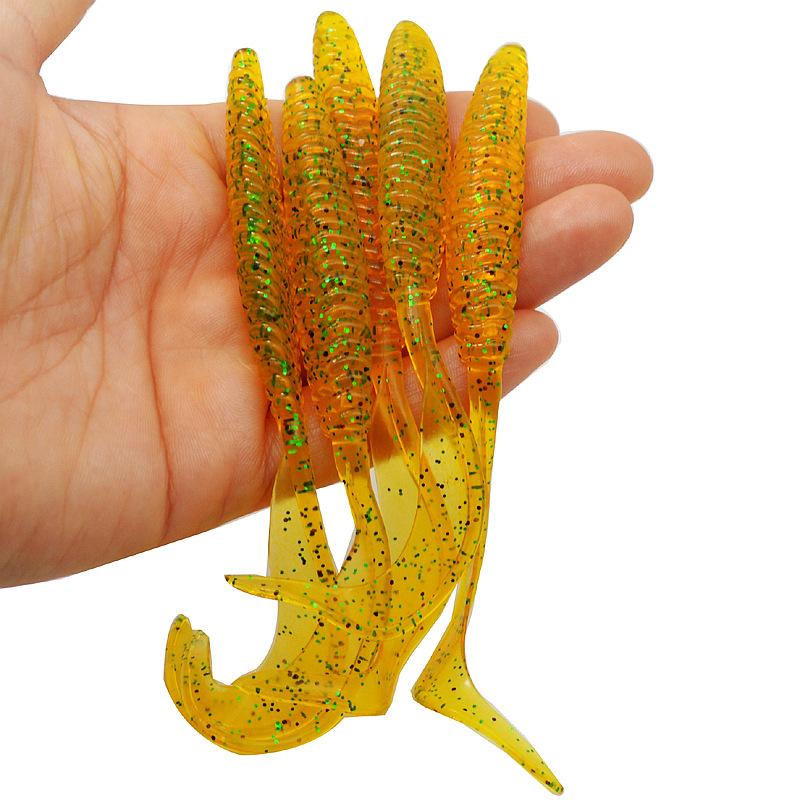 5 шт. опарыша с одним хвостом 13 см 6 г мягкие приманки искусственные черви свимбейты реалистичный дизайн ходячие ловушки для рыбы рыболовные приманки инструменты