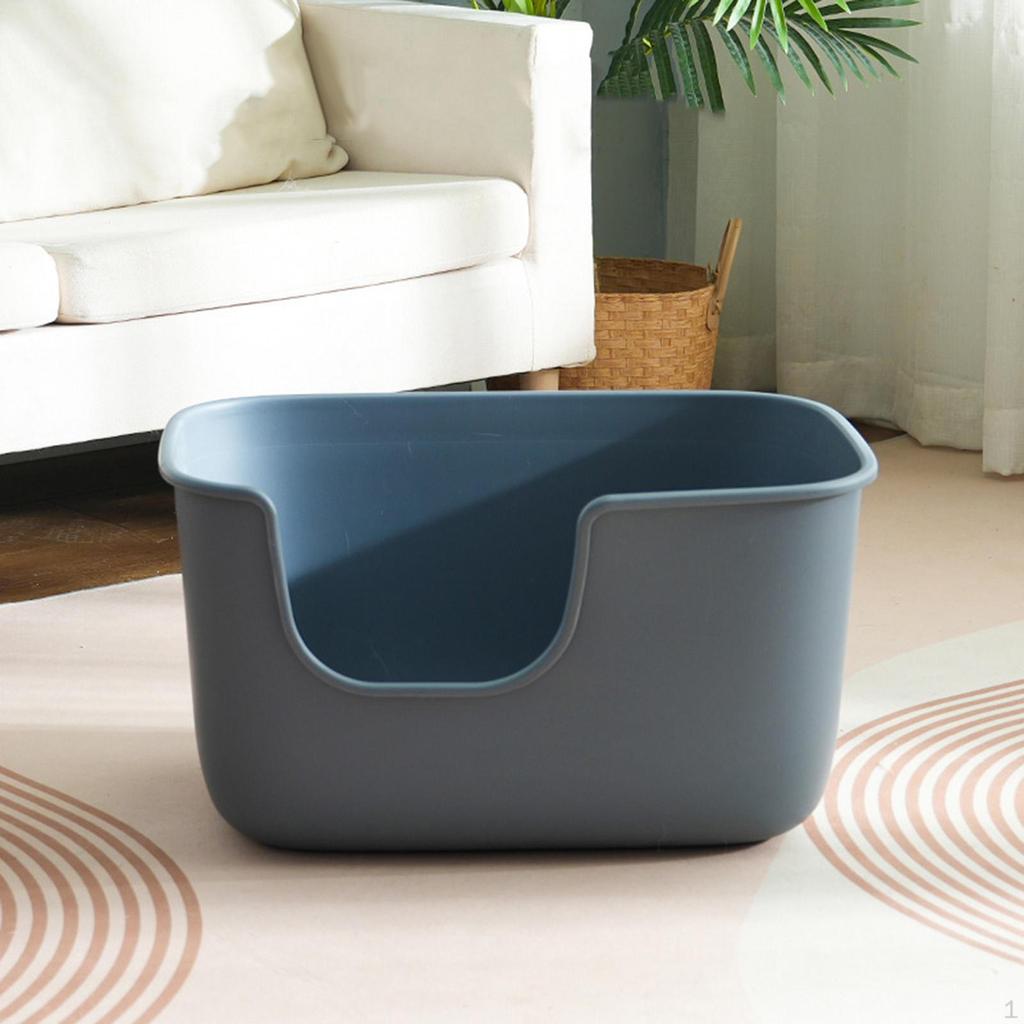 High Sided Cat Litter Boxes, Large Basin, Easy Clean Cage Kitten Potty Pan for Kittens,