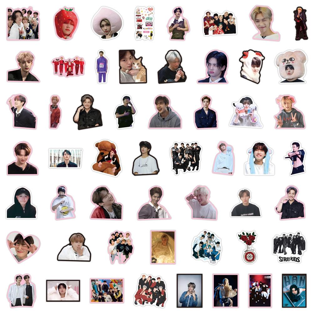 54 шт. Наклейки Stray Kids Граффити Багаж Кружка для воды Канцелярские товары Мобильный телефон Самокат Ноутбук Холодильник Декор Наклейки для DIY