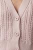 Женский элегантный кардиган, укороченный пудровый кардиган из мягкого текстурированного трикотажа