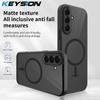 KEYSION Магнитный чехол для телефона Samsung A17 5G Силикон+ПК Матовый Полупрозрачный Прозрачный Ударопрочный Задняя крышка для Galaxy A17 4G