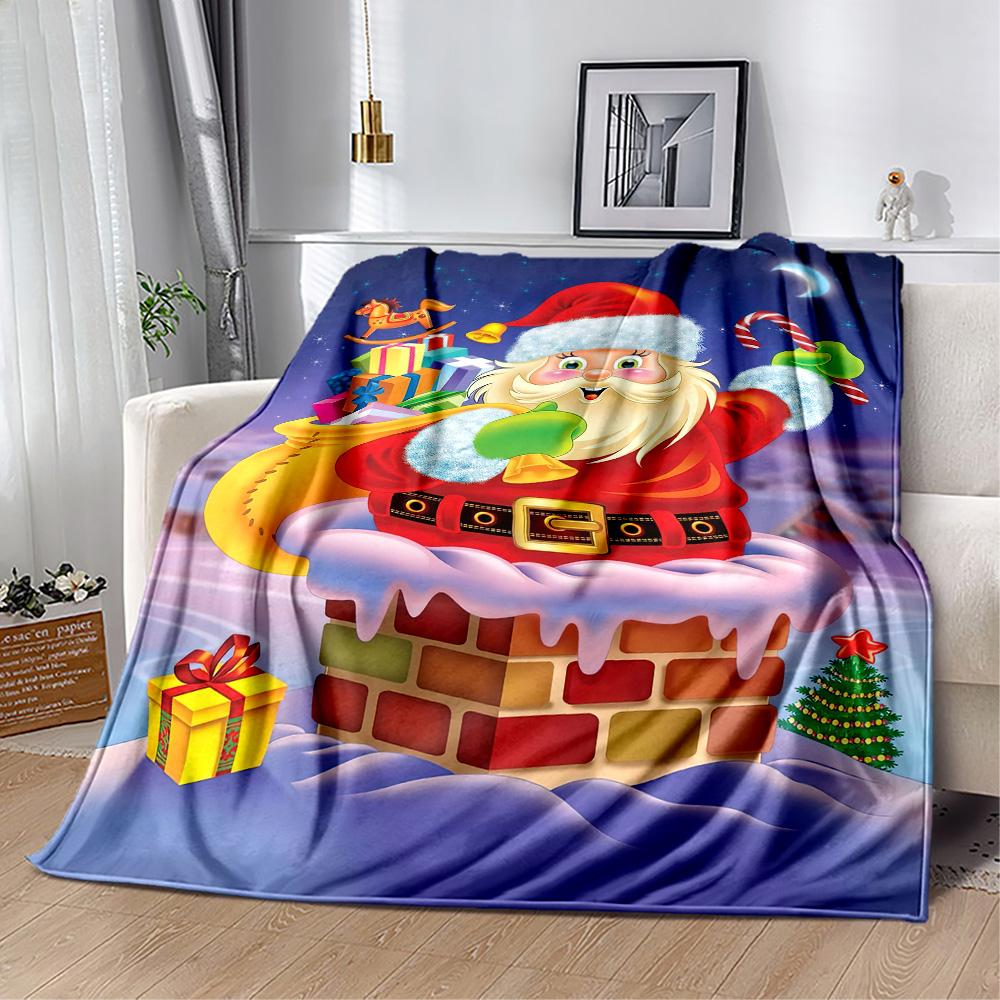 Christmas 168 Blanket Comfortable Suitable for Livingroom Sofa Seaside Four Seasons Multipurpose Stylish Decor Gifts For Family Or Friends