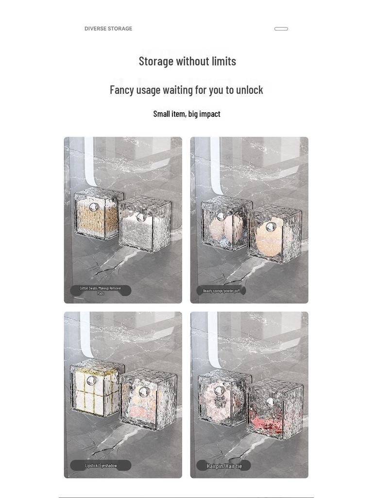 Настенный перфорированный ящик для хранения в ванной комнате с откидным зеркалом и пыленепроницаемым держателем для ватных палочек.