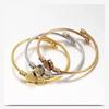 Stainless Steel Cable Bracelet Steel Wire Braided Titanium Steel Love Shape Creative Bracelet Rose Gold Fashion Womens Bracelet