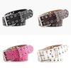 Women Hollowed Metal Leather Belt With Alloy Buckle For Casual Wear And Street Style