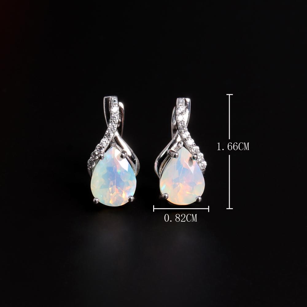 Классические серьги из стерлингового серебра 925 пробы с натуральным эфиопским опалом, изысканные украшения для женщин и девочек, повседневная одежда, подарок