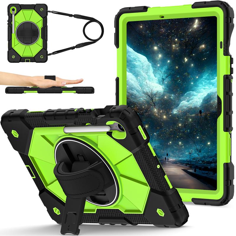 With Pen Holder Case For Samsung Galaxy Tab S10 Lite FE 10.9“ Shockproof Cover Galaxy S9 FE 10.9 11" 360 Rotation Shoulder Strap