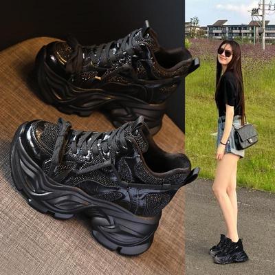 ZDW5210-1 Женские высокие бархатные папины кроссовки на толстой подошве для осени/зимы 2024 г.