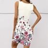 Женское модное повседневное облегающее летнее платье с принтом, облегающее талию, без рукавов
