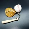 Trendy Sports Gifts Keychains Leather Softball Baseball Keychain Creative Bat Fans Jewelry Gift