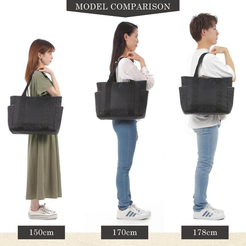 Сумка-тоут для мужчин и воды большая с для поездок на работу и путешествий [ACROMASTER] женская, простая, горизонтальная, водоотталкивающая, легкая, B4, вместимость, карманы,