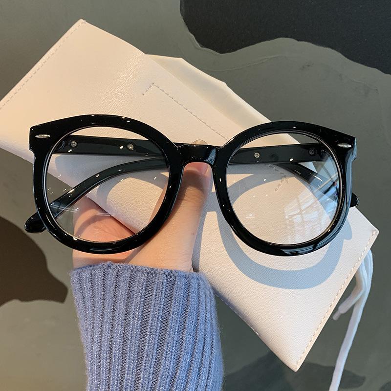 Thick Frame Large Frame Myopia Glasses Retro Literary And Artistic Plain Flat Glasses Big Face Thin Versatile Glasses
