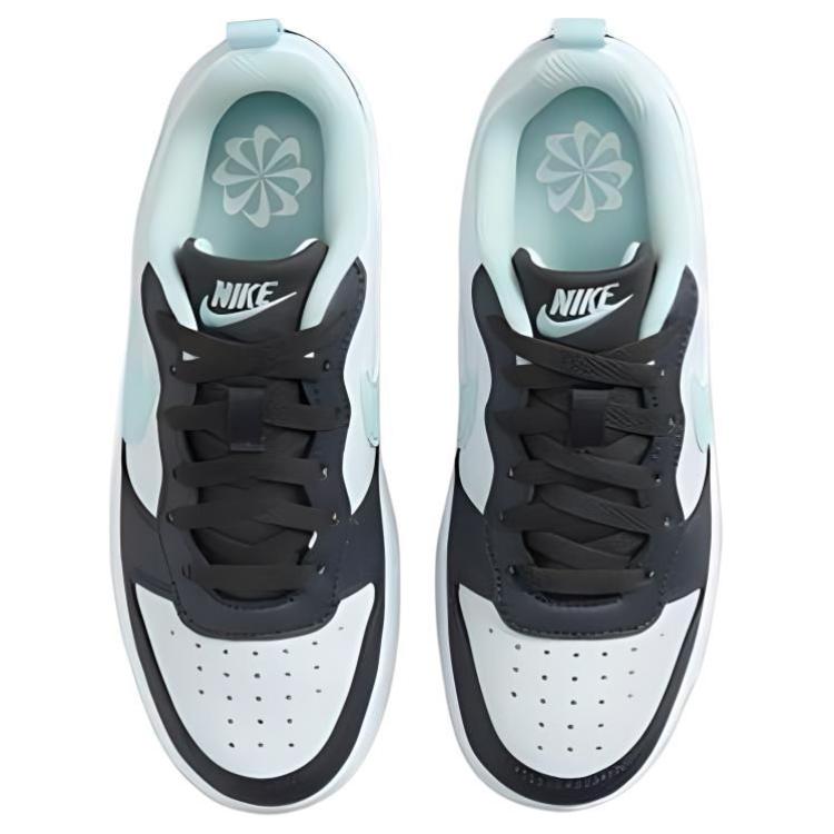 Nike Кроссовки Court Borough Low Recraft GS Anthracite Glacier Blue для детей, черные, белые HQ3258-060