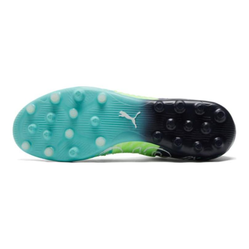 Puma Future Z 1.2 Круглый носок Шнуровка SG Мягкий грунт Натуральная трава Футбольные бутсы Мужские Футбольные бутсы Зеленый Синий 106479-03