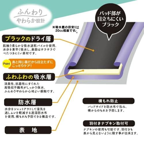 Premier Secret Care Absorbent Panties, 20cc Absorption Capacity, Compatible with Winged Pads, Adults/Women, TH22A-1S (JP, Alphabet, LL, 3L, Regular, B
