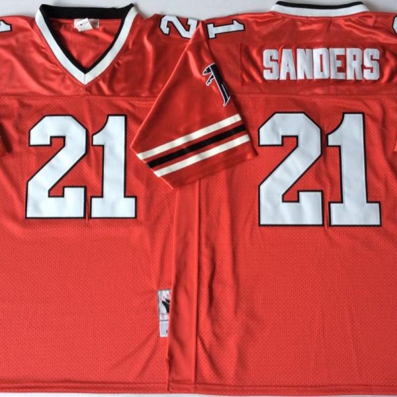 Rugby Jersey Atlanta Falcons Hall Of Fame 21 Retro Limited Edition Cotton Sports Uniform Men Women