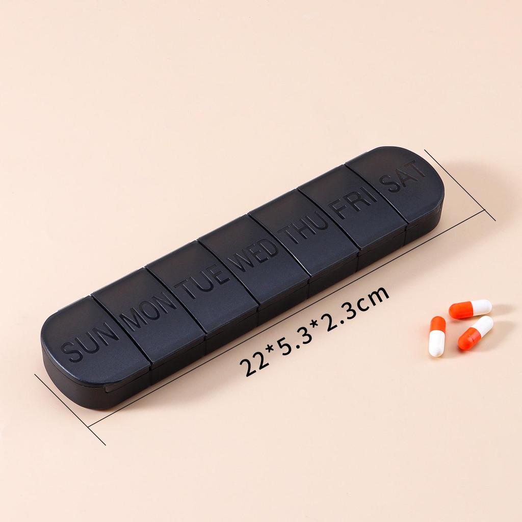 7-Day Mini PP Material Medicine Storage Box - Portable and Household Use