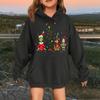 Children's Fashionable Casual Long-sleeved Loose Christmas Print Pullover Hooded Sweatshirt
