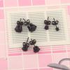 Лидер продаж, ювелирные изделия для тела, круглые серьги-гвоздики из нержавеющей стали с кристаллами, серебряные/черные модные серьги 3/4/5/6/7/8 мм для женщин и мужчин, подарок
