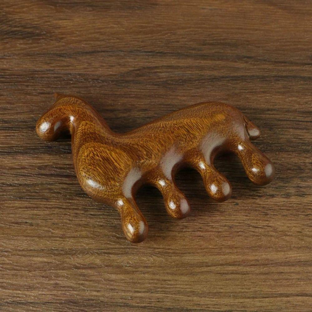 Zodiac Horse Scalp Point Massage Brush Coarse Tooth Body Meridian Massage Comb  Health Maintenance