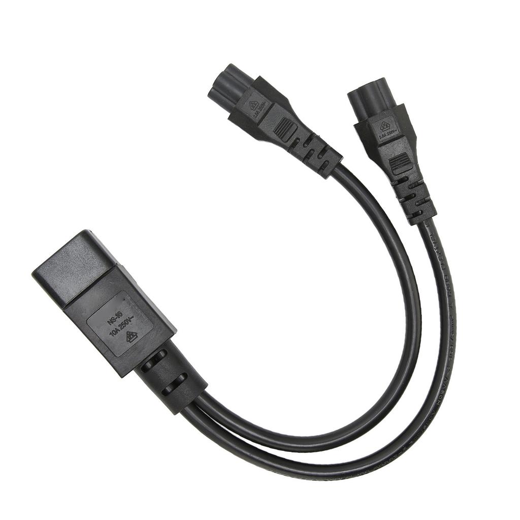 Разветвитель шнур питания IEC320 C14 вилка папа на двойной IEC320 C5 розетка мама шнур питания для адаптера питания ноутбука 100-250 В