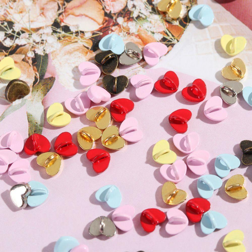 Craft Heart Pattern Decoration Mini Buttons DIY Doll Clothes Metal Buckles Clothing Sewing Buckle