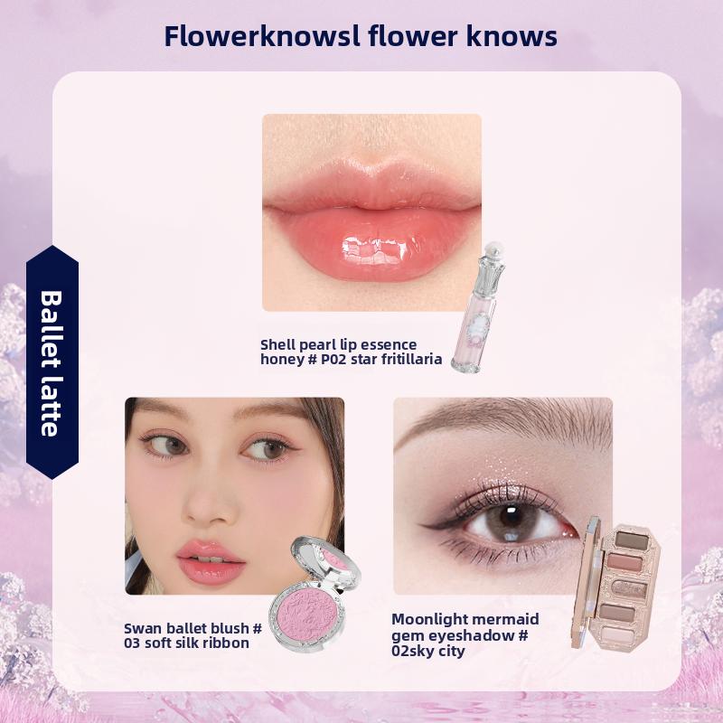Flowerknows Подарочная Коробка Набор Макияжа Маленький Ангел Полная Коробка Блеск для Губ Румяна Ракушка Украшение Цветочный Знать Набор для Подарка на День Рождения