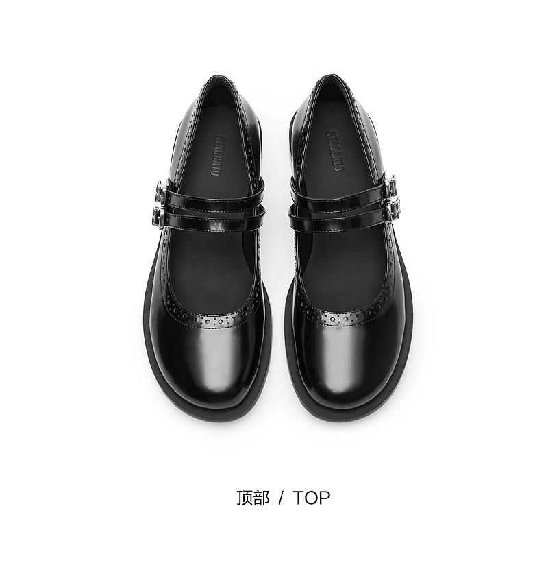 Sijiatu 2025 Spring New Cream Shoes Mary Jane Shoes Women's Single Shoes EA718AQ5