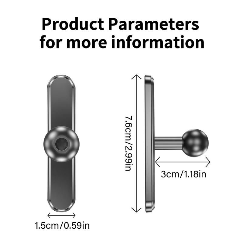 Gym Phone Mount Metal Base Magnetic Cellphone Mount For 4-7Inch Devices Secure 360 Rotation Phone Holder