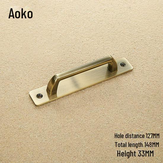 European Antique Copper Double Door Handle - Exposed & Invisible Design