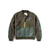 Color Block Sherpa Warm Casual Jacket Men Jackets Green A2CEY-U31