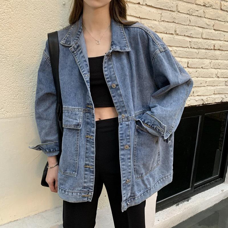 Denim Jacket Women's Spring and Autumn Loose All-match Student Jacket Jacket Retro Trend