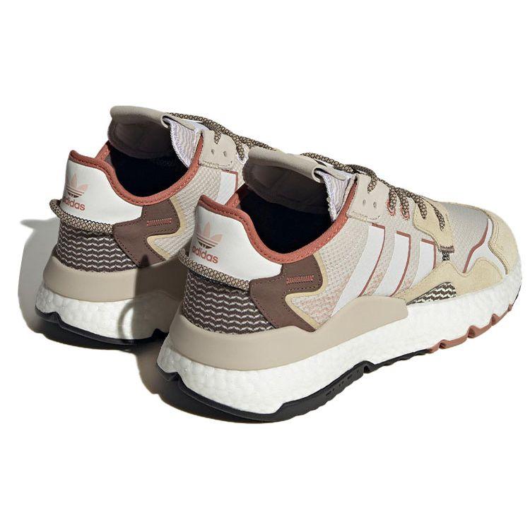 Adidas Originals Nite Jogger Круглый носок Шнуровка Нескользящие Прочные Легкие Низкие Повседневные Кроссовки Унисекс Бежевый IE1924