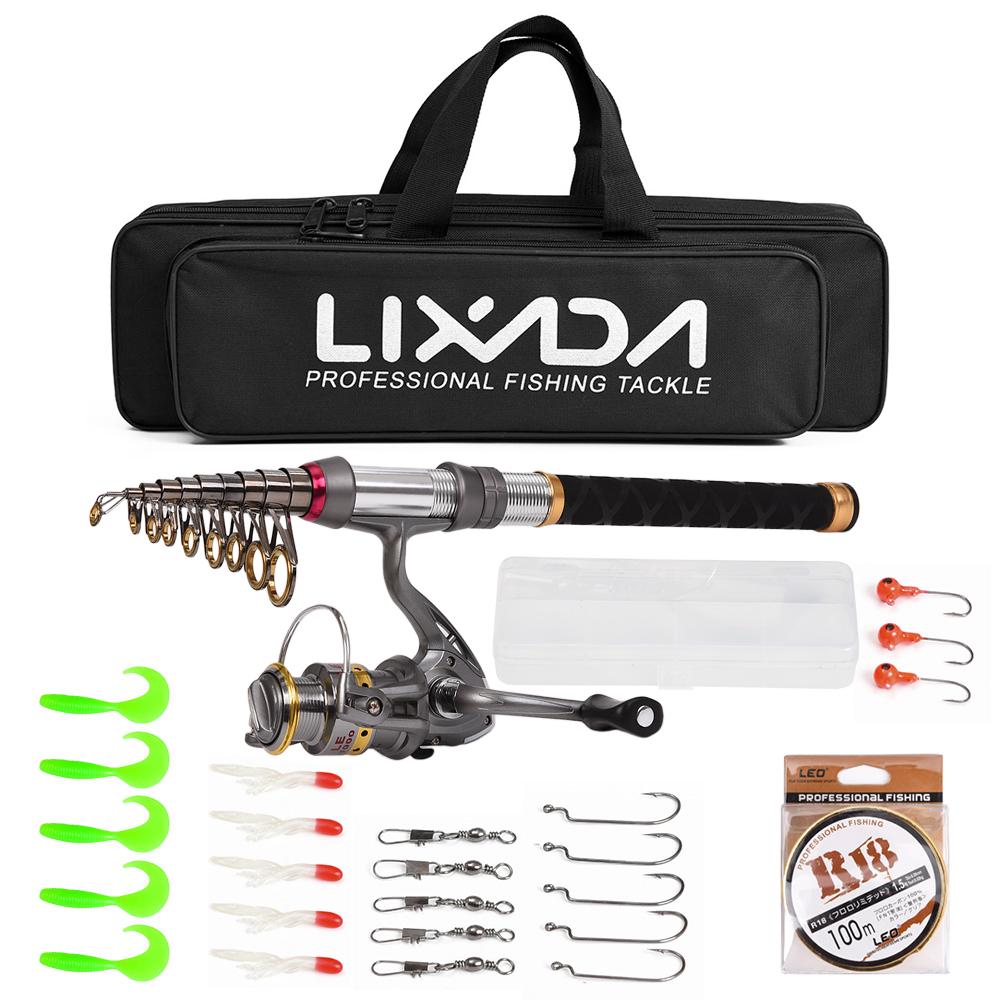 Катушка для удочки Combo Carbon Fibre Telescopic Fishing Rod Spinning Reels