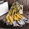 180*90cm New Fashion Silk Scarf Scarftop Headwraps Women Vintage Four Seasons Hair Scarve Hijab Foulard Bandana Femme Headscarf
