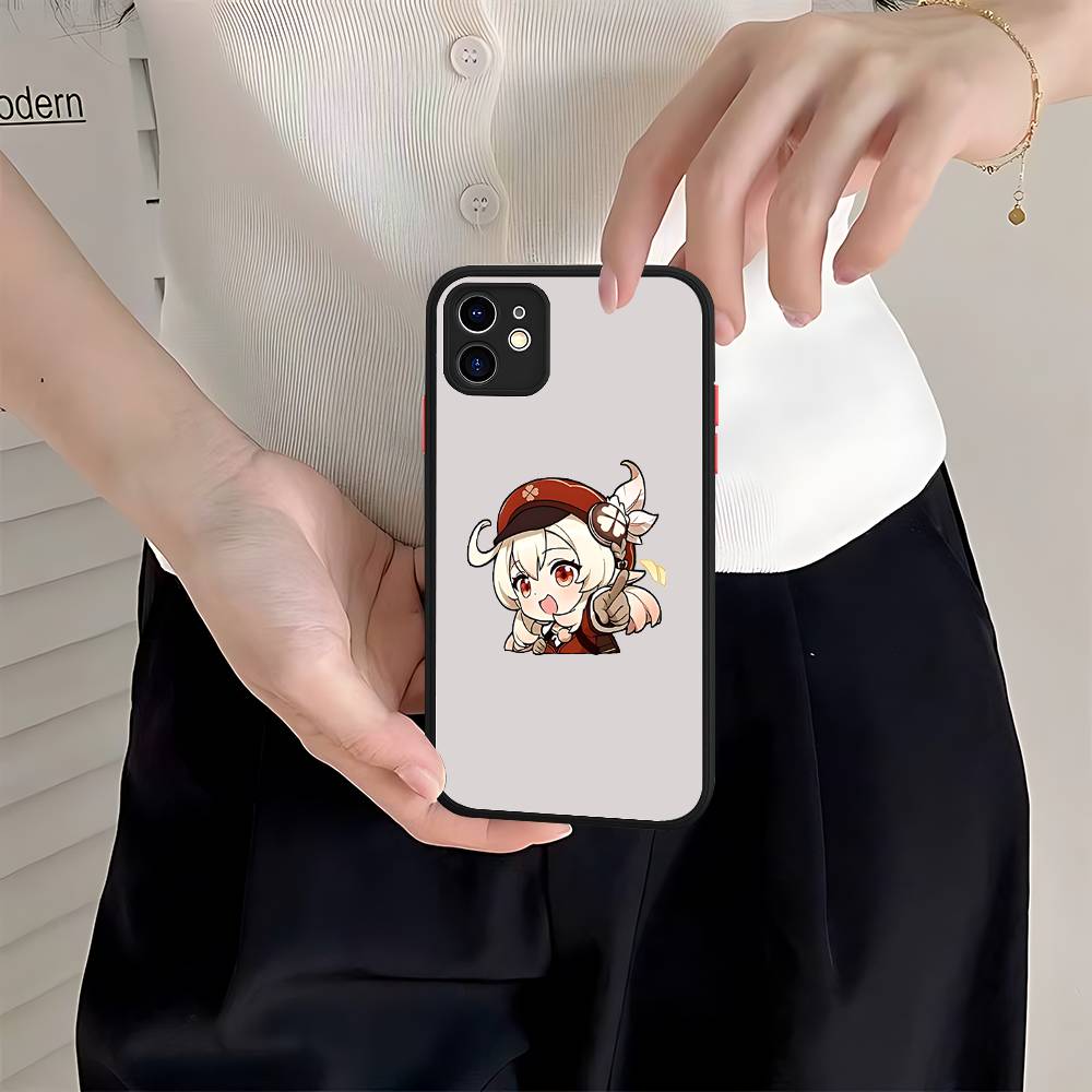 Аниме Genshin Impact Матовый прозрачный чехол для телефона Для IPhone Case 16 15 14 13 12 11 Pro Max X XS Max Plus